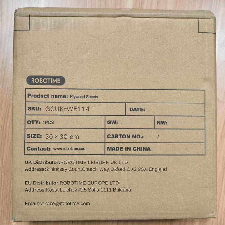 ROBOTIME 7 Stück 7 Farben Basswood Blätter, 3mm farbige Basswood für Laserschneiden, Sperrholz dünne