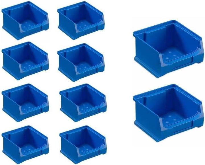 Blaue Sichtlagerbox 1.0 | HxBxT 6x10x10cm | 0,4 Liter | Sichtlagerbehälter, Sichtlagerkasten, Sichtl