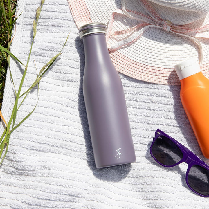LURCH Isolierflasche aus Edelstahl 0,5 l in dusty purple – Die Trinkflasche für unterwegs, Dusty Pur