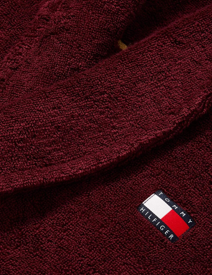 Tommy Hilfiger Jungen Towelling Signature Robe, Deep Rouge, M