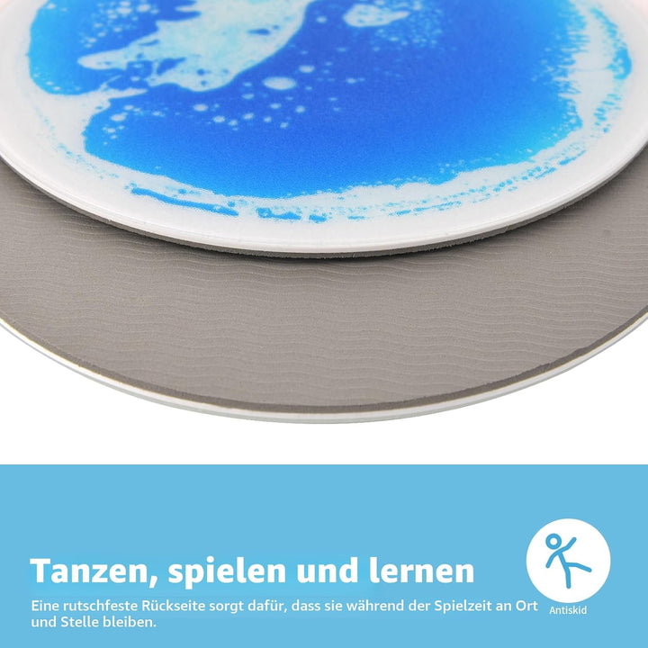 Art3d 9 stück runde sensorische Bodenfliesen für Kinder Kleinkinder und Kinder Bunte flüssige sensor