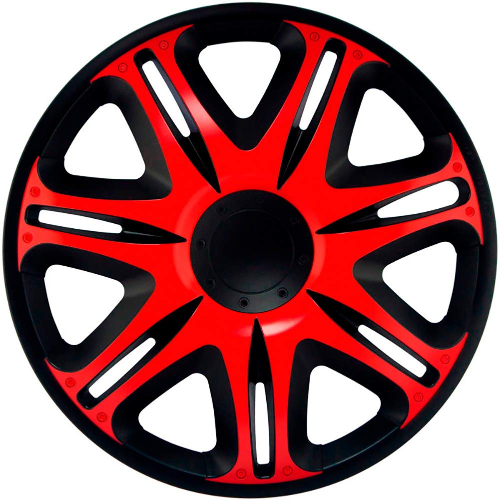 Satz J-Tec Radzierblenden Nascar 13-Zoll Schwarz/Rot 13-inch Schwarz/Rot, 13-inch Schwarz/Rot