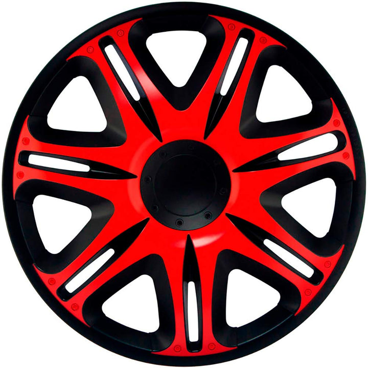 Satz J-Tec Radzierblenden Nascar 13-Zoll Schwarz/Rot 13-inch Schwarz/Rot, 13-inch Schwarz/Rot