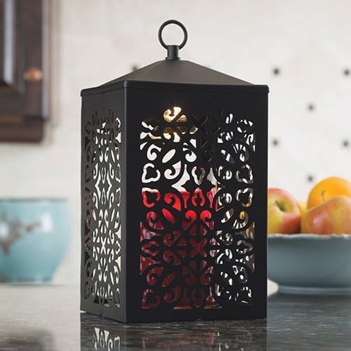 Candle Warmers SCROLL Laterne Kerzenwärmer für Duftkerzen im Glas schwarz