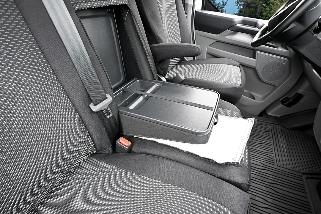 Z4L Sitzbezüge passend für T7 Transporter/Caravelle ab 2025 3 Sitzer - Polyester Schwarz, Grau, LUX