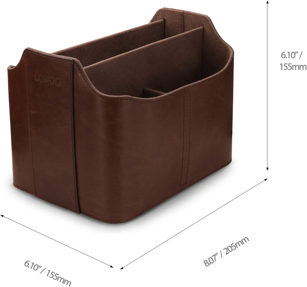 Londo Leder Fernbedienung Organizer und Halter mit Tablet Fach, Fernbedienungshalter - Multifunktion