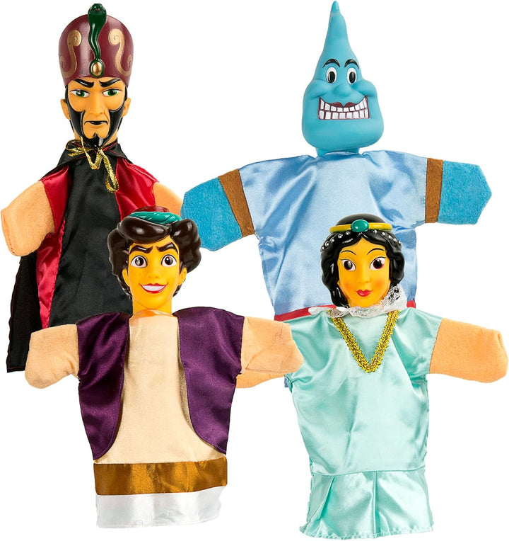Leomark Bunte Puppen zum Spielen im Theater - 4 Märchen - Handpuppen für Kinder, Schneewittchen, Der