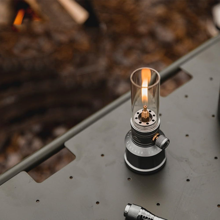 Camping Gaslaterne, Aluminiumlegierung Gaslampe, verstellbare Leuchtdichte, tragbare Gaslaterne Kerz