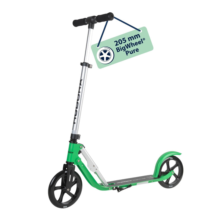 HUDORA BigWheel Pure Scooter - Stabiler Aluminium-Roller mit Ständer - Höhenverstellbarer & zusammen