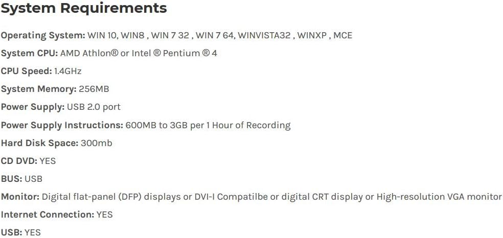 Diamant VC500 Adapterkabel zum Überspielen von VHS-Videos auf DVD, USB 2.0, für Win7, Win8 & Win10