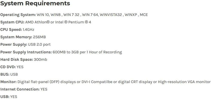 Diamant VC500 Adapterkabel zum Überspielen von VHS-Videos auf DVD, USB 2.0, für Win7, Win8 & Win10