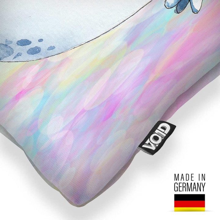 VOID Osterüberraschung Hase Blumen 50x50 Kissenhülle Polyester Zierkissen Couchkissen Ostern Osterde