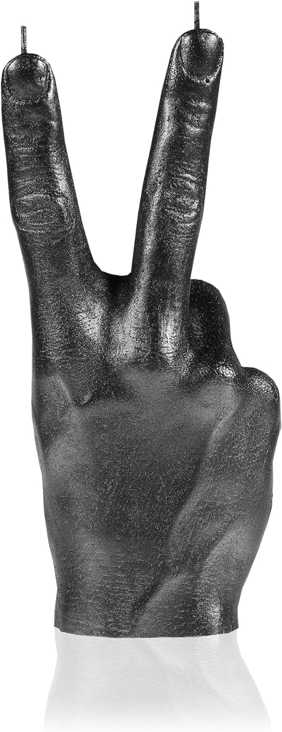 Candellana Hand Peace Kerze - Hand Figur - Coole Deko - Gothic Deko - Grunge Deko Kerze - Heavy Meta