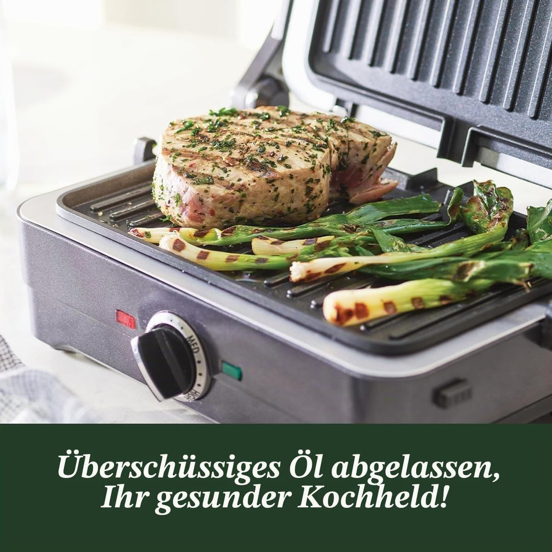 Cuisinart GRSM4U 2-in-1 Grill- und Sandwich-Maker, antihaftbeschichtet, abnehmbare Platten, Mitterna