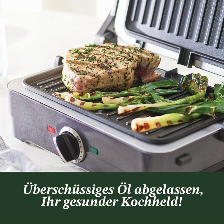 Cuisinart GRSM4U 2-in-1 Grill- und Sandwich-Maker, antihaftbeschichtet, abnehmbare Platten, Mitterna