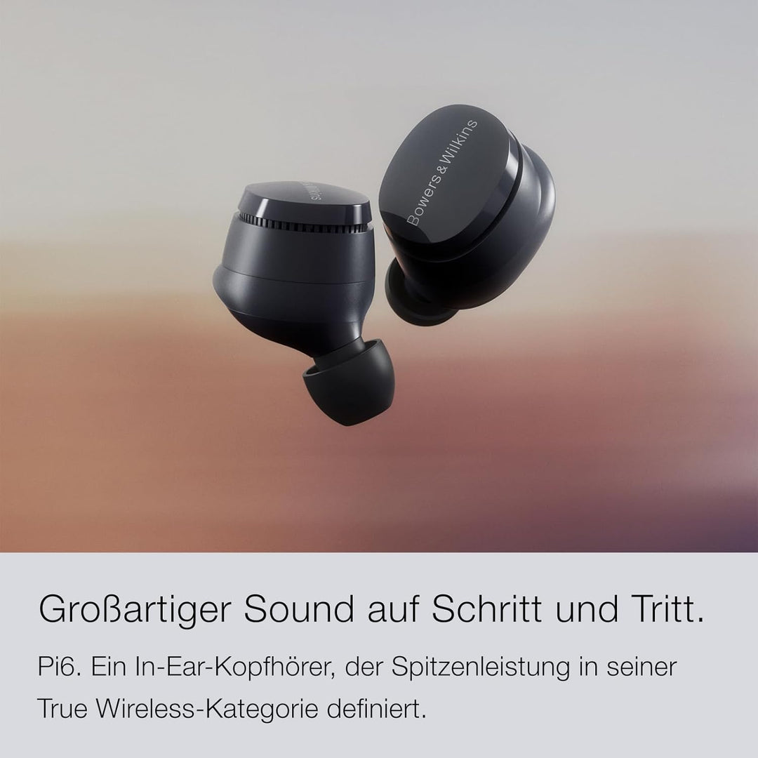 Bowers & Wilkins Pi6 kabellose True Wireless Noice Cancelling Kopfhörer mit Bluetooth, aptX, aktivem