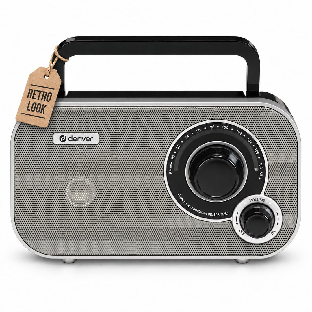 Denver TR-51 UKW-Radio mit analogem Tuning, Grau
