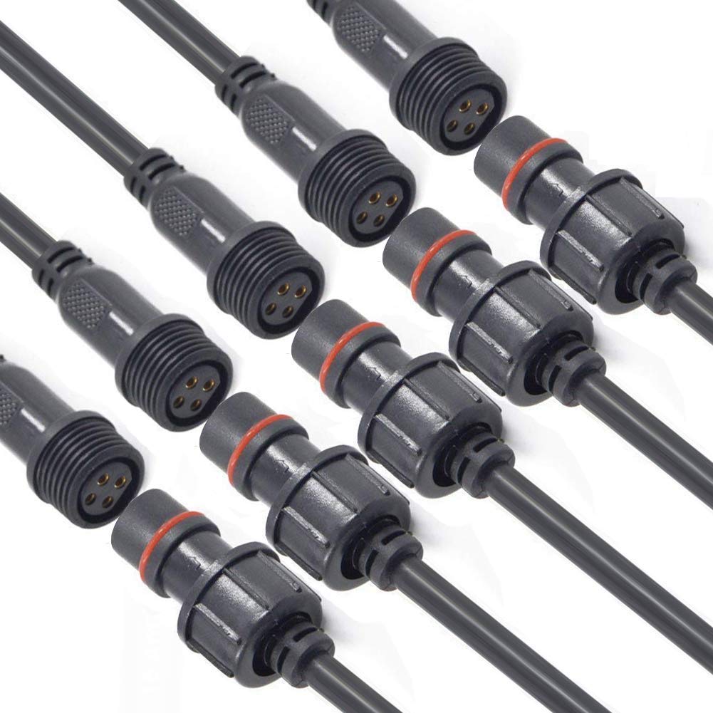 4pin Wasserdichte Anschlüsse,Male Female Plug LED Steckverbinder, 4Pin 4Core Waterproof IP68 Steckve