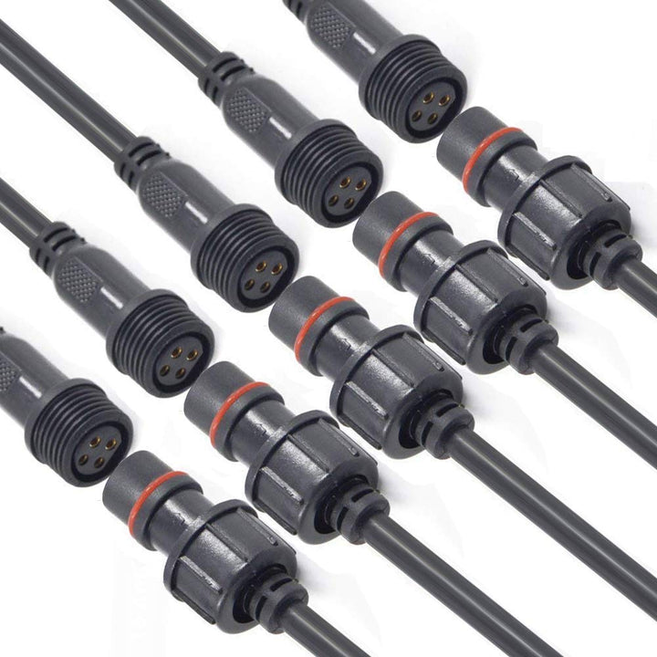 4pin Wasserdichte Anschlüsse,Male Female Plug LED Steckverbinder, 4Pin 4Core Waterproof IP68 Steckve