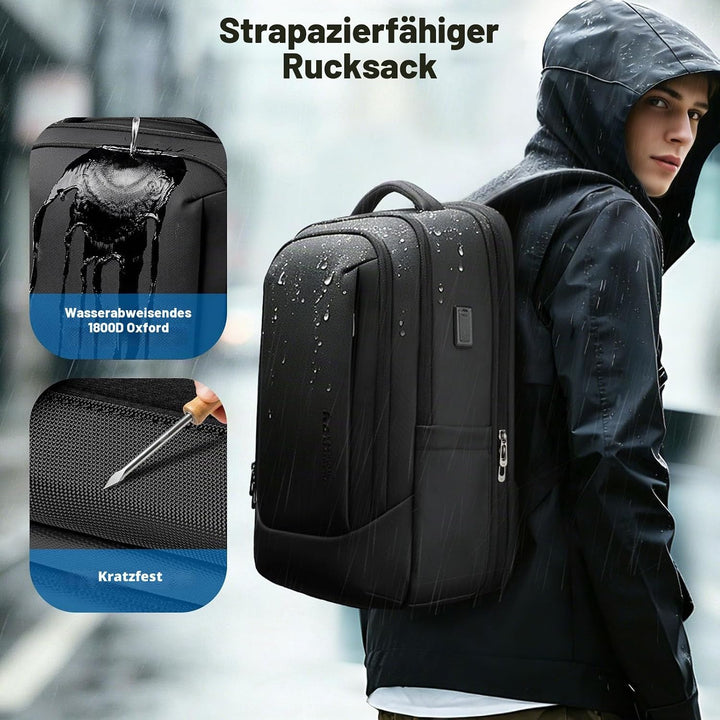 hk Business Laptop Rucksack Herren 16 Zoll Erweiterbarer 28L-40L Reiserucksack mit USB Ladeanschluss