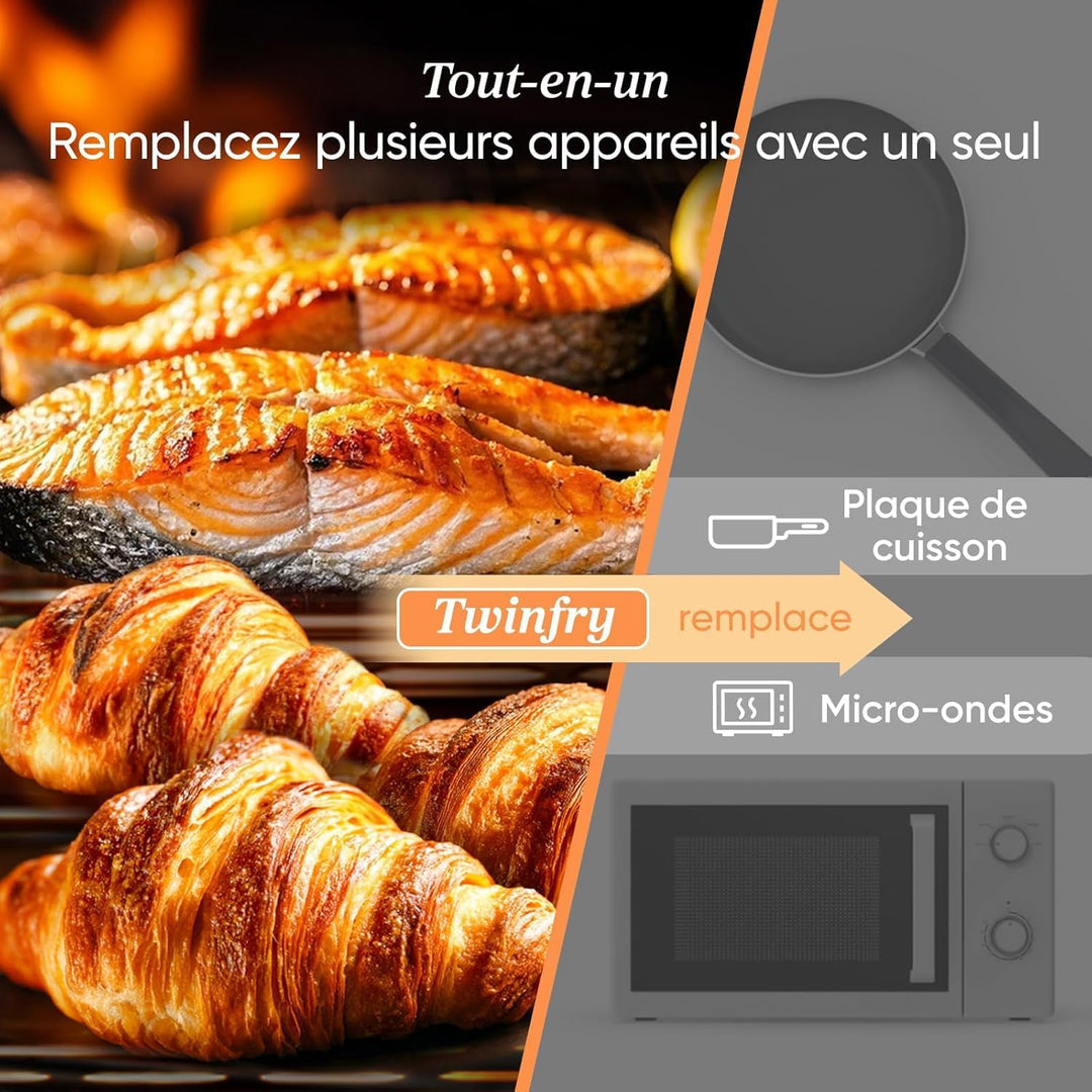 COSORI Air Fryer 10 l Twinfry, Fritteuse ohne Öl, 5-in-1, Dual Zone Airfryer mit abnehmbarem Trenner