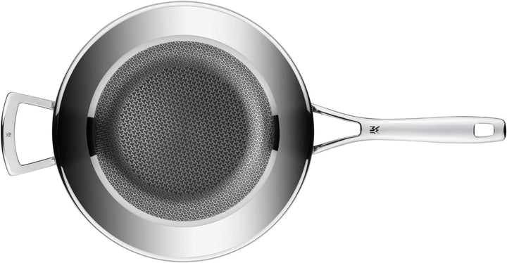 WMF Profi Resist Wokpfanne Induktion 28 cm, Wok Induktion, Mehrschichtmaterial beschichtet, Wabenstr