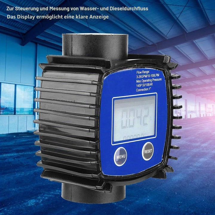 Durchflussmesser,Flow Meter Digitalanzeige Hohe Genauigkeit Wasser Durchflussmesser 1 Zoll Innengewi