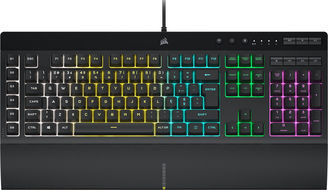CORSAIR K55 RGB PRO- Layout: PT-PT - RGB-Foundation-Licht, sechs Makro-Com-Integration-Software-Tast