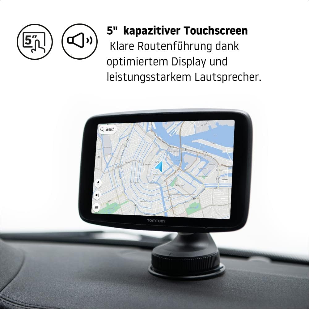 TomTom Navigationsgerät GO Discover (5 Zoll, Stauvermeidung Dank TomTom Traffic, Karten-Updates Welt