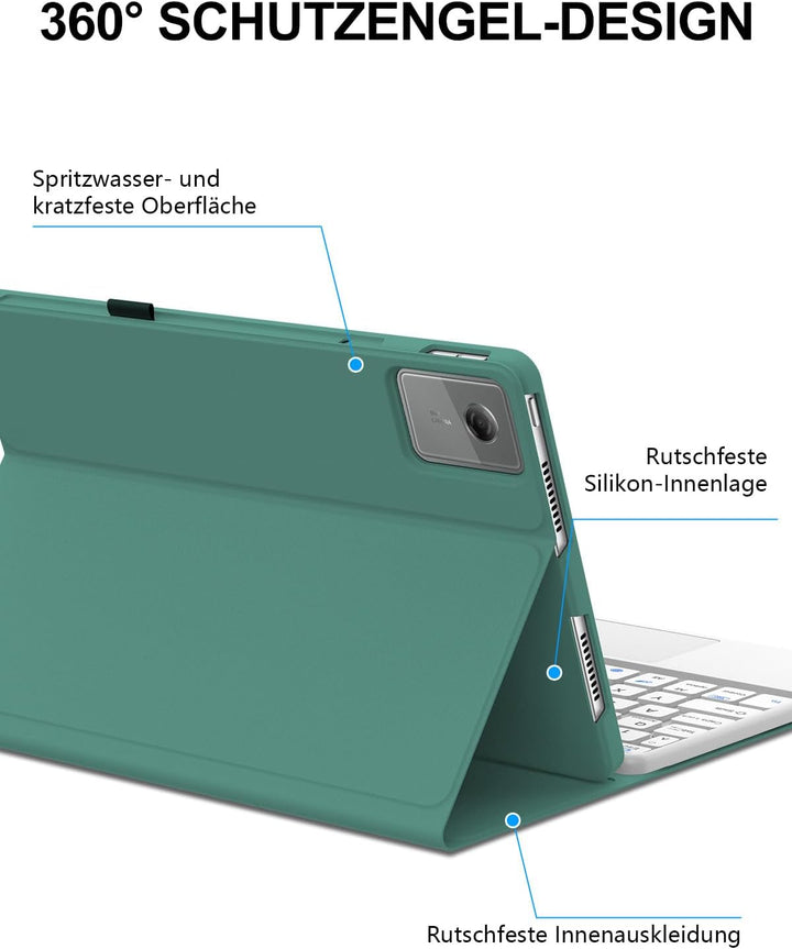 JADEMALL Für Lenovo Idea Tab 11" TB336FU Tastaturhülle mit Touchpad QWERTZ | Mit Touchpad - 120 Tage
