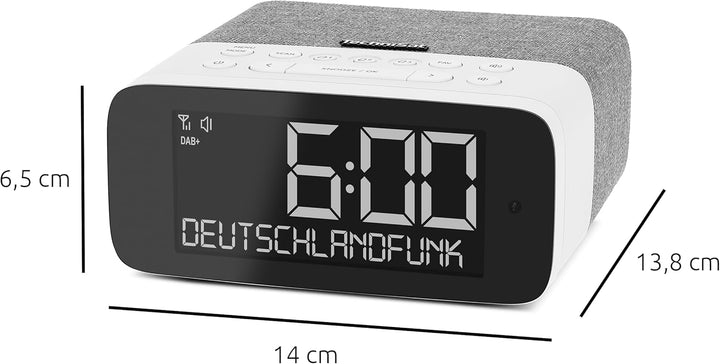 TechniSat DIGITRADIO 52 ASA – DAB+ Radiowecker mit Automatic Safety Alert (ASA, UKW, Wecker, Vier We