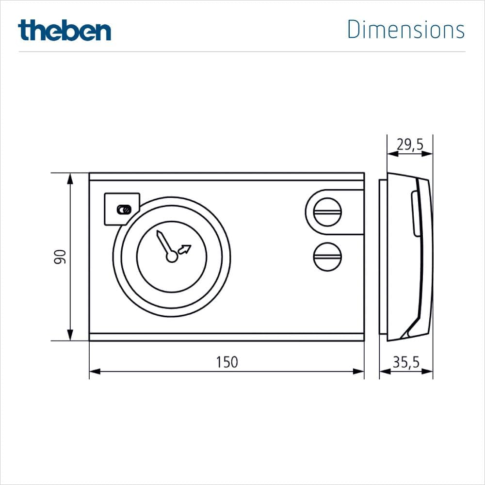 Theben Ramses 782 analoges Uhrenthermostat mit Tages- oder Wochenprogramm (7820030), RAMSES 782