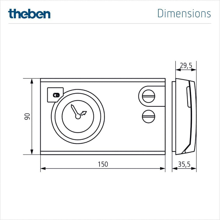 Theben Ramses 782 analoges Uhrenthermostat mit Tages- oder Wochenprogramm (7820030), RAMSES 782