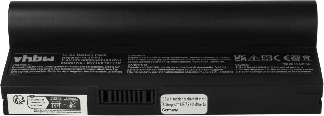 vhbw Akku kompatibel mit Asus Eee PC 901, 901 Go, 904, 904HD, 1000, 1000H, 1000H Go, 1000HA, 1000HD,