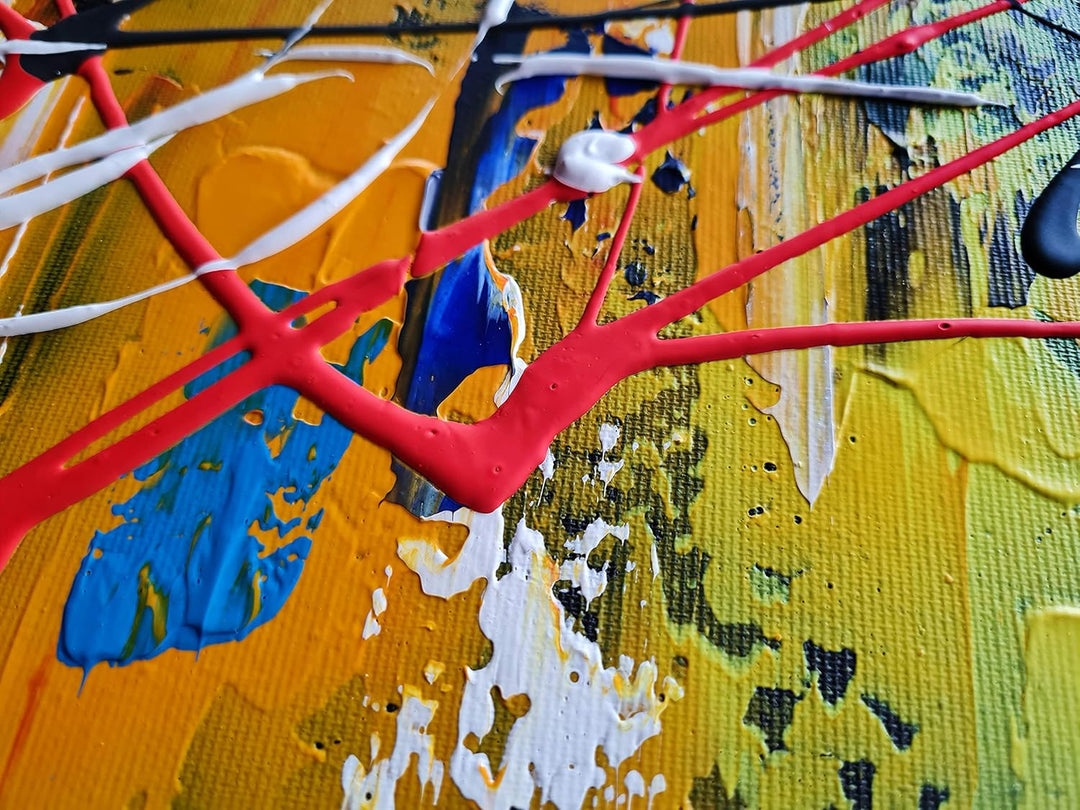 Monica Mirafiori I 100% HANDGEMALT I Gemälde Rainbow Abstract 160x60cm | Gemälde Handgemalt | Acrylg