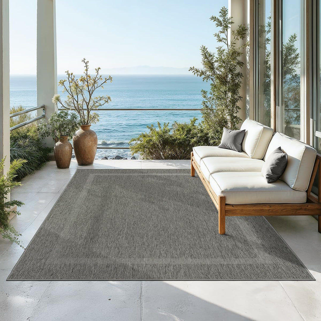 Mia´s Teppiche Malaga In- &amp; Outdoor Teppich Flachgewebe, Modisches Design, Schicke Farben, für Balko