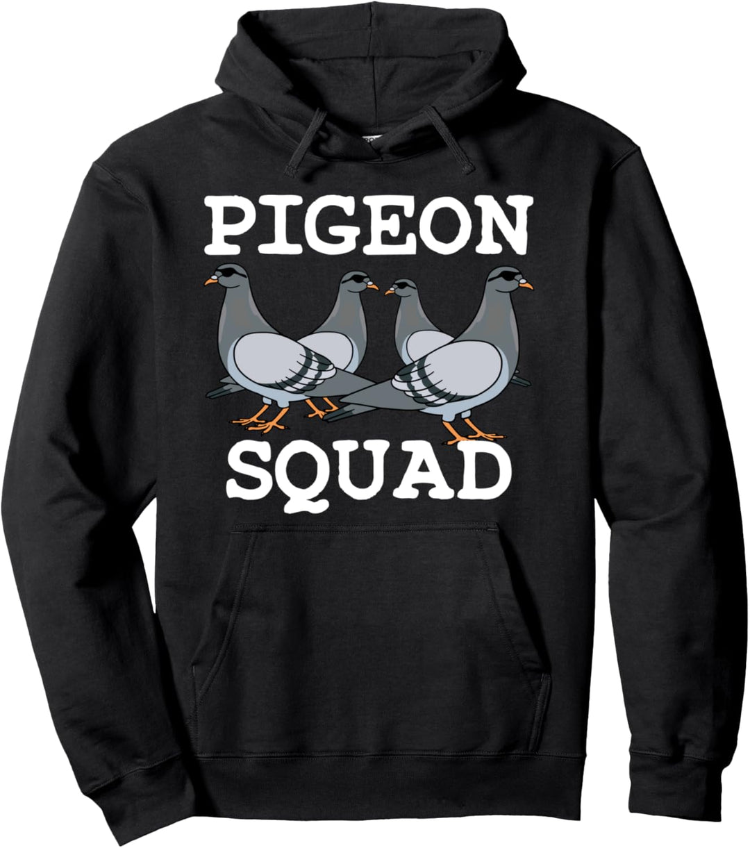 Pigeon Squad Taube Motiv Pullover Hoodie