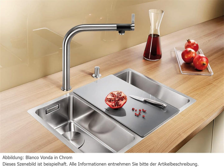 BLANCO VONDA chrom | Hochdruck | Rückflussverhinderer | Keramik Kartusche | Gesicherte Wasserqualitä