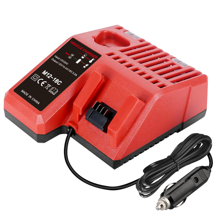 Auto Ladegerät für M12 & für M18 Multispannungs für Milwaukee 12V-18V Lithium-Ionen-Akku 48-59-1812