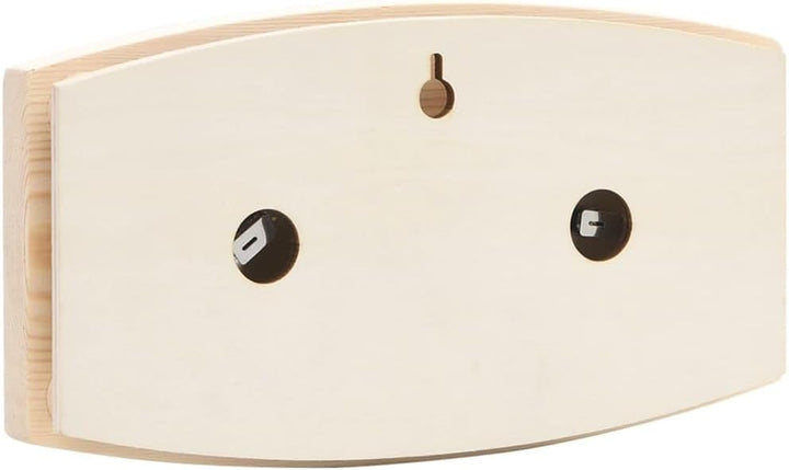 2-in-1 Sauna-Hygrothermograph und Sanduhr Set aus massivem Kiefernholz mit hitzebeständigem Glas, 15