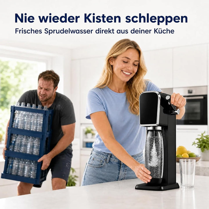 Wassersprudler Art Spar-Set mit 2kg CO2-Flasche 400L statt 60 L | optimal für Familien und Büro I TÜ