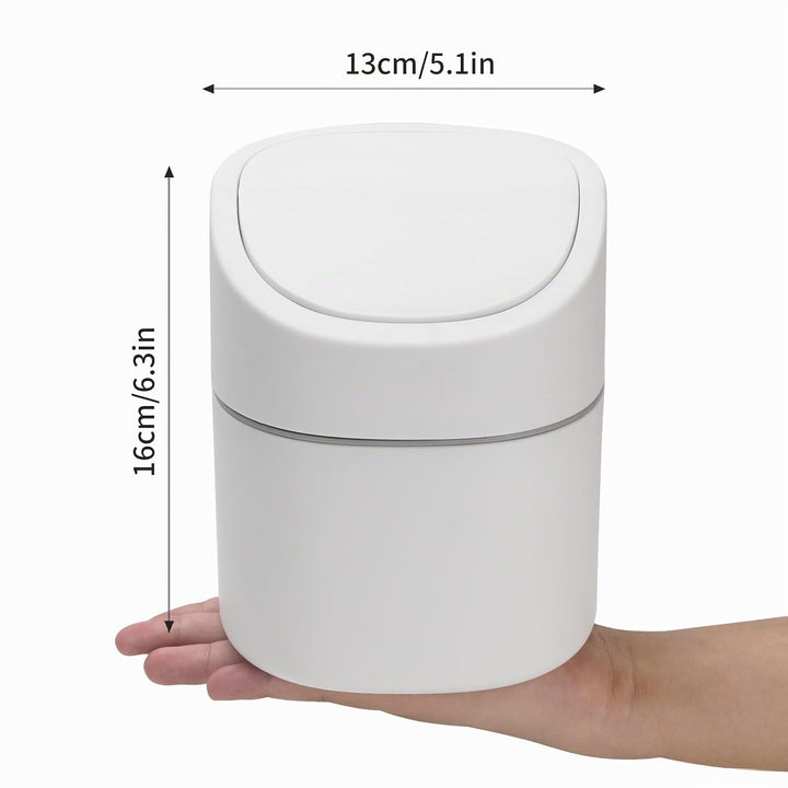 Mini tischmülleimer 2L mit Müllsäcken 180 Stück, tischabfalleimer mit deckel für Den Waschtisch Küch