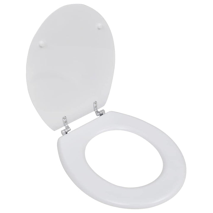 HOMIUSE Toilettensitz MDF Deckel Schlichtes Design Weiss Toilettendeckel Wc Sitz Klobrille Wc Deckel