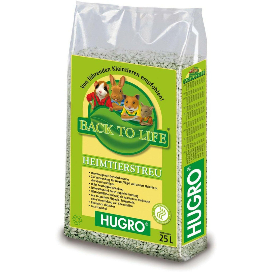 Hugro Kleintierstreu - Back to Life - Recycling Streu, 25 Liter