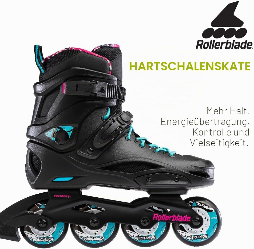 Rollerblade Damen Rb Cruiser Inlineskate 240 Black/Aqua, 250