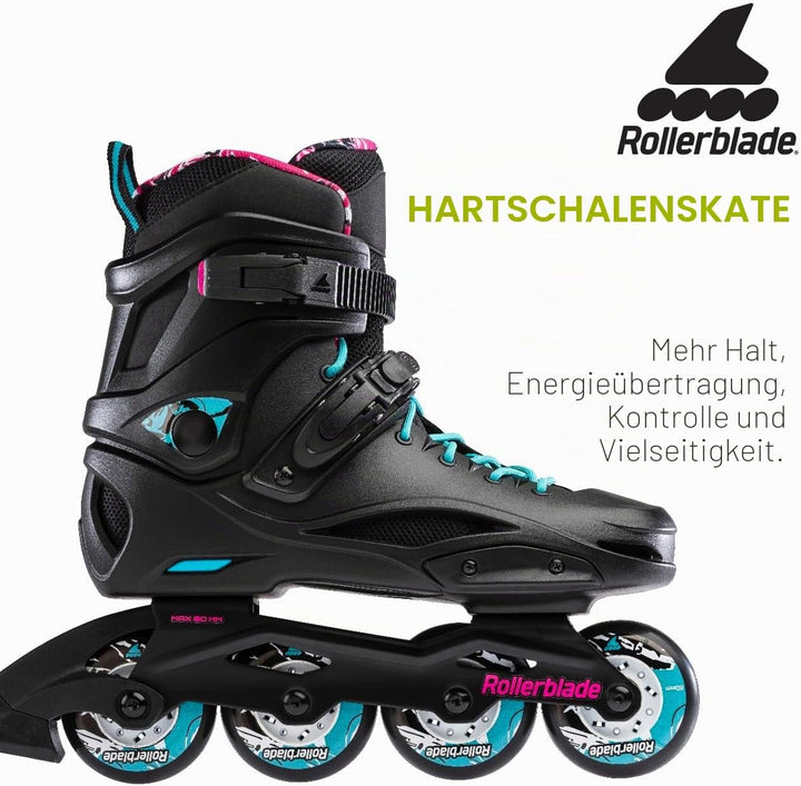 Rollerblade Damen Rb Cruiser Inlineskate 240 Black/Aqua, 250