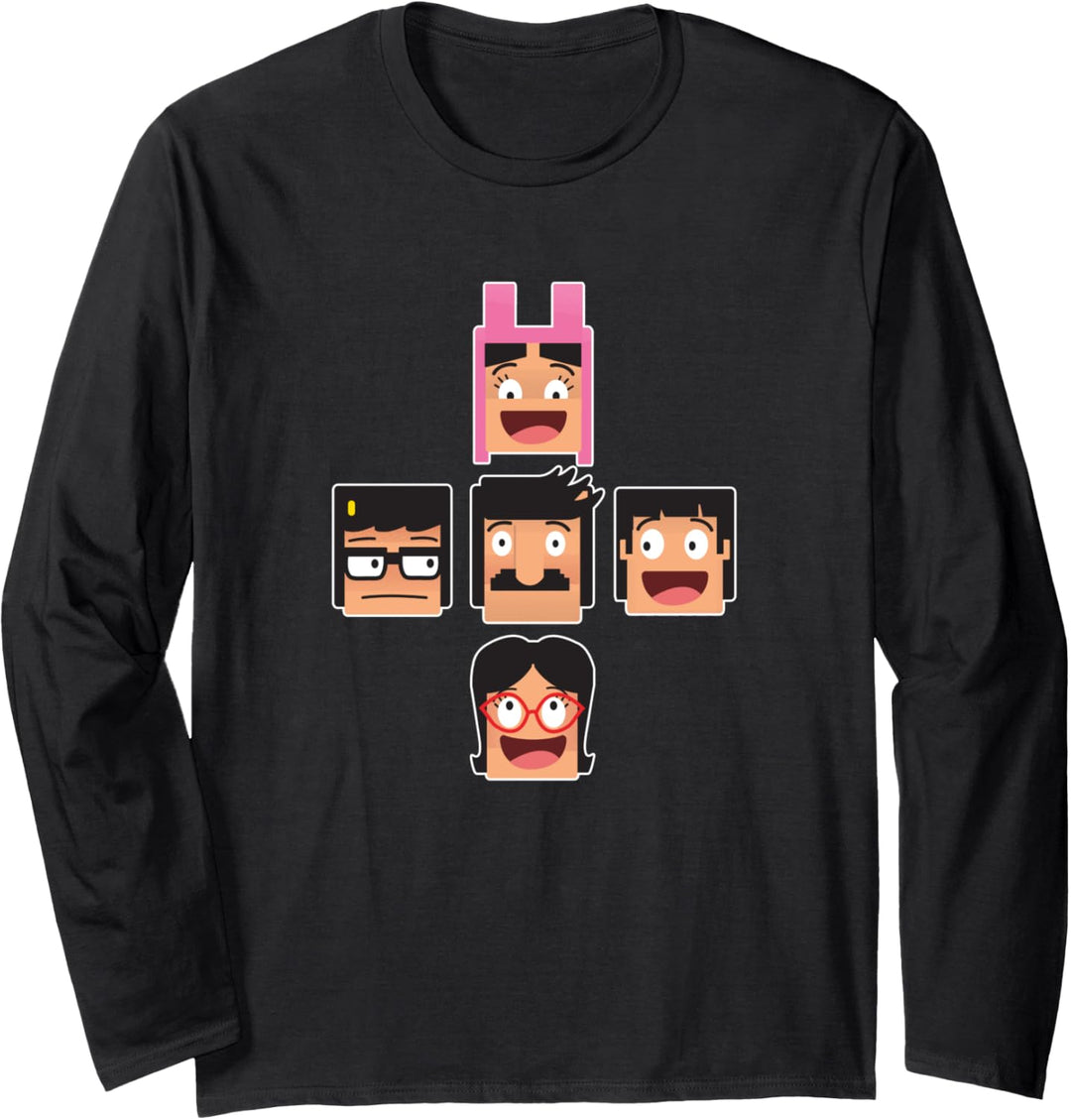 Bob’s Burgers Bob Linda Gene Tina Louise Video Game Heads Langarmshirt