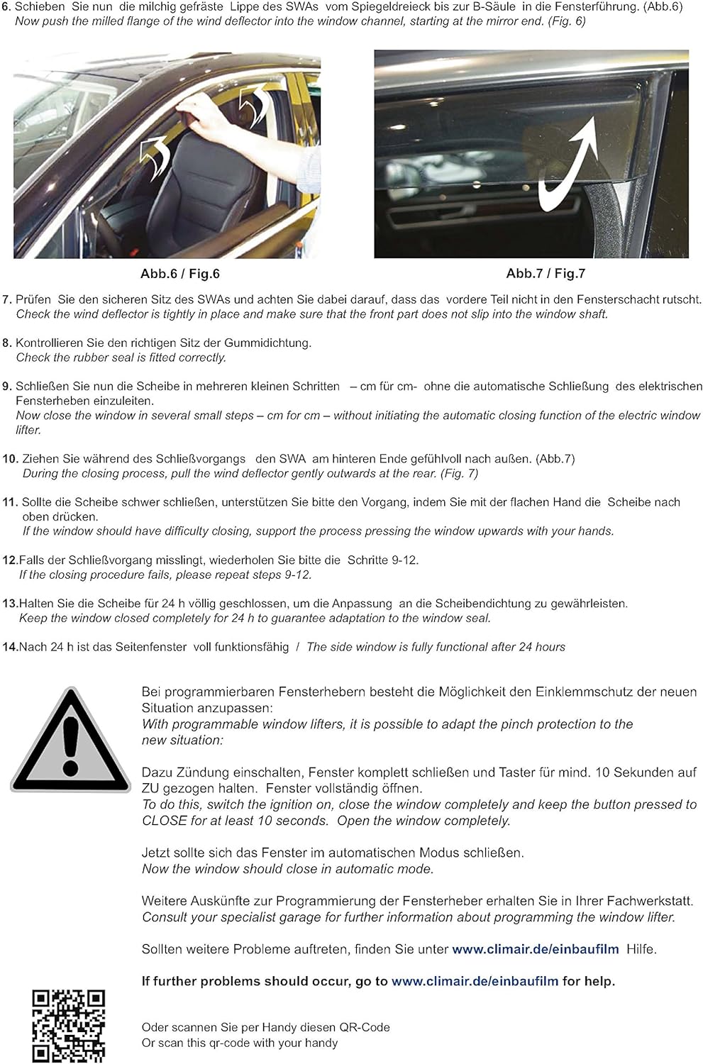 Vordere Windabweiser (1 Set) für die Fahrer und Beifahrerseite-CLI003P0182 passend für Toyota Land C