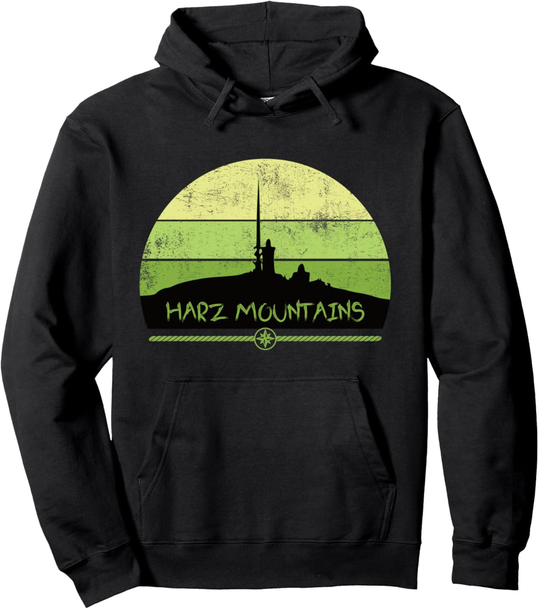 Harz Mountains Brocken Berge Wandern, Urlauber Wandergruppen Pullover Hoodie