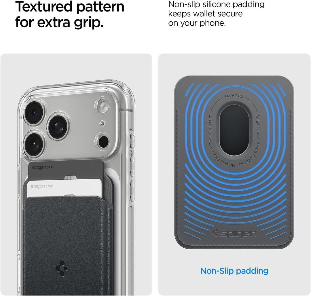 Caseology Nano Pop Magnetic Wallet [Kraftvolle Doppelstruktur] Rutschfester Silikon und magnetischer